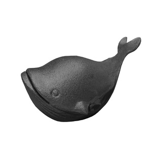 Cast Iron Decorative Whale Door Stoppers <strong>Cute</strong> Beach Nautical Whale <strong>Bookends</strong> for Home Decoration - Product Image 2