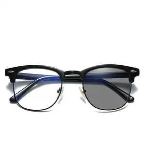 2022 Meekleurende Zonnebril Anti Blauw Licht Bril Kleur Veranderende Vintage Brillen Frame
