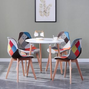 Meubles de salle à manger modernes <span class=keywords><strong>Chaise</strong></span> en bois courbé en tissu patchwork <span class=keywords><strong>Chaise</strong></span> <span class=keywords><strong>tulipe</strong></span> cuisine <span class=keywords><strong>scandinave</strong></span> <span class=keywords><strong>Chaise</strong></span> de salle à manger à vendre - Product Image 6