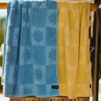 Custom Large Embossed Pattern Beach Towel, Soft 100% Cotton Terry Jacquard Spa Bath Towels, Luxury Hotel Swimming Pool Towel