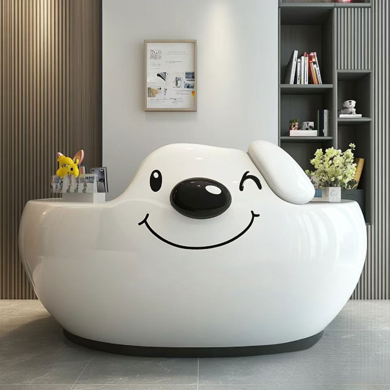 Bureau d'accueil blanc 2