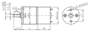 FT-25RGM310 소형 <span class=keywords><strong>DC</strong></span> 3V 1W 3-500 RPM 기어 모터 2Kgf.cm 토크 - Product Image 2