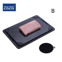 Plateau de décongélation ZISZIS D003-C pour aliments congelés, accessoires de cuisine noirs, boîte de couleur, outils en silicone pour viande et volaille de Ningbo
