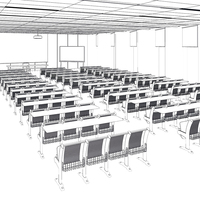Collège aluminium métal bois bureaux et chaises salle de conférence sièges Table école salle de formation écriture