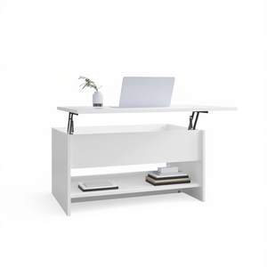 Tavolino da Caffè Moderno in Legno Ingegnerizzato Bianco 31.5x19.7x15.7 Estensibile per Soggiorno - Product Image 1