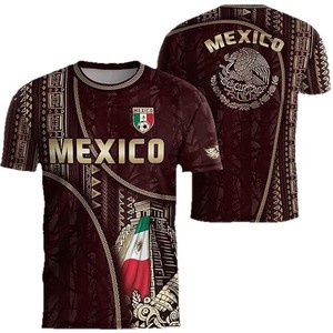 Camiseta Deportiva de Fútbol para Fanáticos de EUA, México y Brasil 2026, Diseño Vintage con Letras, Transpirable, de Secado Rápido, Manga Corta, Digital - Product Image 5