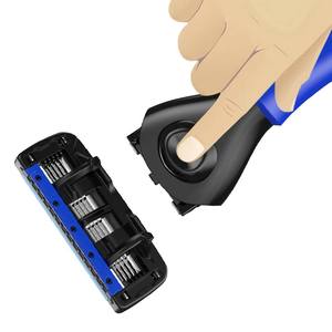 Usine <span class=keywords><strong>pas</strong></span> <span class=keywords><strong>cher</strong></span> prix hommes <span class=keywords><strong>visage</strong></span> rasoir importé 5 lames rasage rasoir poignée en caoutchouc rasoir - Product Image 2