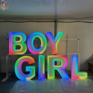 Letreros Luminosos LED RGB OH BABY de 3 y 4 Pies, Artículos para Fiestas, Decoración para Eventos de Cumpleaños en Parques, Números de Neón con Logotipo Personalizado - Product Image 3