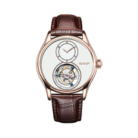 OEM/ODM Nouveau Design Montre Tourbillon squelette pour homme Montres-bracelets de luxe mécaniques étanches en acier inoxydable 316L avec saphir