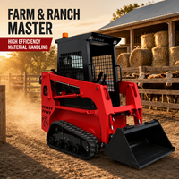 Harga Grosir Mesin Skid Steer Loader CE dengan Bucket Depan, Bertenaga Diesel, Multiguna untuk Penanganan Material