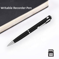Haute qualité 360 Angle enregistrement DSP réduction du bruit haute capacité stylo à bille forme son enregistreur vocal dispositif 8GB