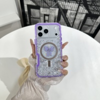 Coque de téléphone magnétique durable et sûre avec strass brillants et nœud décoratif pour SPARK 50