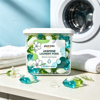 Capsules de lessive hydrosolubles au jasmin, parfum floral frais de jasmin, nettoyage en profondeur, parfum longue durée, perles de lessive