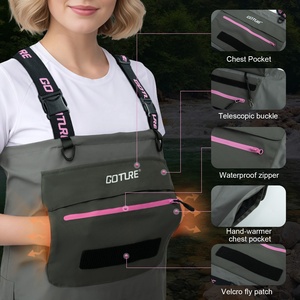 Waders respirants pour femmes GOTURE, tissu 5 couches, renforcés en Kevlar, imperméables, avec bretelles réglables - Product Image 5