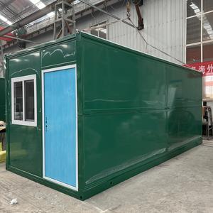 <span class=keywords><strong>Garage</strong></span> de conteneurs en acier préfabriqué à faible coût-Entrepôt de stockage modulaire portable avec porte à volet roulant - Product Image 3