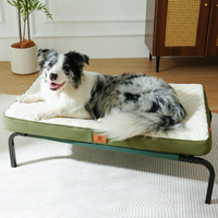 Coussin-lit pour chien de grande taille, classique, luxueux, durable, en mousse, amovible, lavable, à motif uni, en carton, vente en gros
