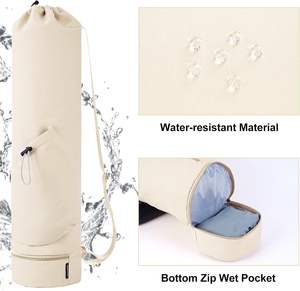 Échantillon gratuit, logo personnalisé, sacs de shopping en toile, grande capacité, sac de yoga en toile robuste, sac fourre-tout multifonctionnel - Product Image 2