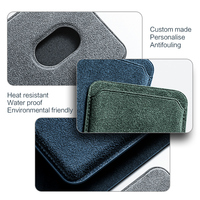 Dompet iPhone Alcantara dengan Tempat Kartu Magnetik Suede Mewah