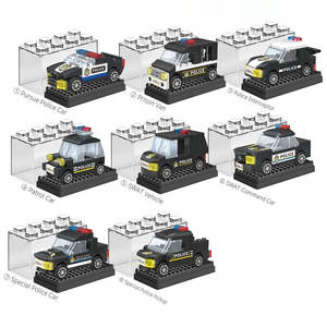 WYL assemblaggio Diy Mini mattoncini di costruzione della serie della <span class=keywords><strong>polizia</strong></span> piccoli blocchi di costruzione di particelle auto Set Puzzle scatola regalo giocattolo fatto da te - Product Image 4