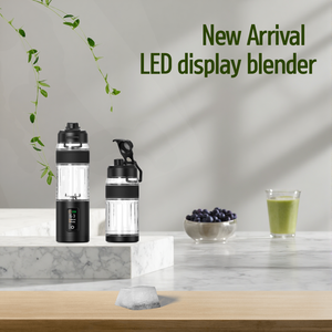 เครื่องปั่นน้ำผลไม้แบบพกพา จอ LED แสดงผลแบบส่วนตัว ความจุ 600 มล. ชาร์จผ่าน USB ใช้สำหรับทำสมูทตี้ ขนาดเล็ก เหมาะสำหรับใช้ในบ้าน นอกบ้าน และการตั้งแคมป์ - Product Image 2
