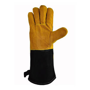 Guantes de soldadura de cuero personalizados de alta calidad Guantes de trabajo a prueba de fuego de fabricante profesional al por mayor disponibles - Product Image 5