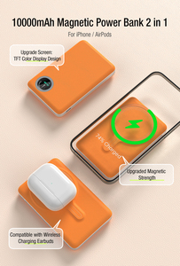 พาวเวอร์แบงค์แบบกึ่งแข็ง 10000 มิลลิแอมป์ชาร์จไร้สายเร็วสำหรับ <span class=keywords><strong>iPhone</strong></span> 17 Pro/16/15/14 Airpods เคสหนังพาวเวอร์แบงค์ - Product Image 3