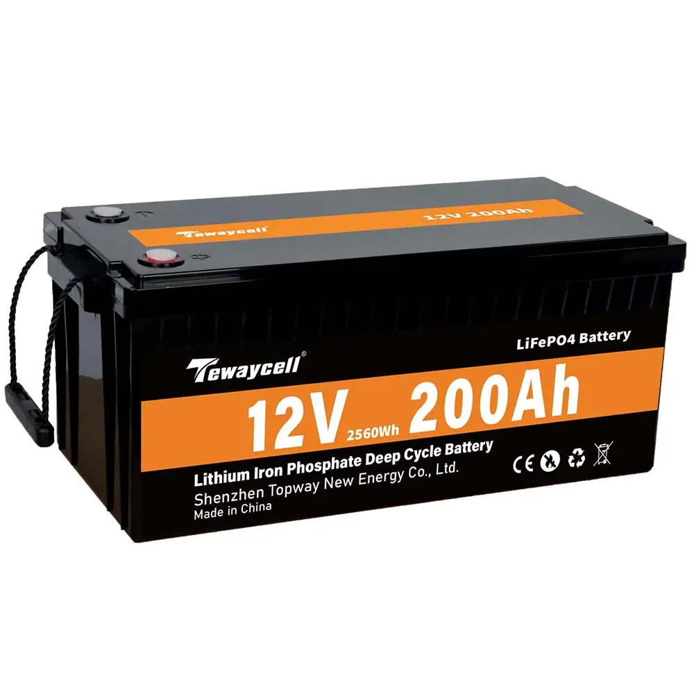 Tewaycell Customize 12v 100Ah 200ah 300Ah Solar Energy Storage Lifepo4 Battery Pack For Golf Cart Rv Camping