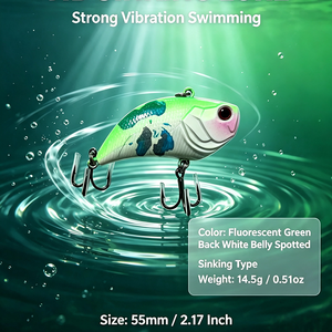 Vente en gros de leurres artificiels durs VIB Crankbait de 55 mm et 14,5 g, adaptés aux chubs et aux bass. - Product Image 4