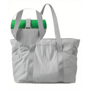 2025 nuovo YCH all'ingrosso sport sport pla spalla di tela Tote marrone Yoga borsa Logo personalizzato con tappetino taschino - Product Image 5