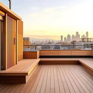 Planches de terrasse contemporaines en WPC sur mesure, perforées ou solides, pour plateformes industrielles, usage extérieur ou en salle - Product Image 3