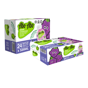 Bebida Abo Abo Sabor Uva 320ml x 24 botellas/caja, Sabor Personalizado con Gelatina de Coco, OEM y Marca Blanca Disponible - Product Image 1