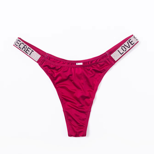 2026 Hot Sale Women Underwear Sexy Lingerie Love Rhinestone Low Waist G String Seamless Fitness Secret Panties - Product Image 1