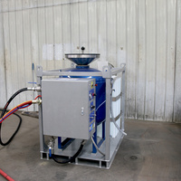 Machine de sablage humide portative sur roues sans poussière pour l'élimination de la rouille des portails et clôtures en acier extérieurs