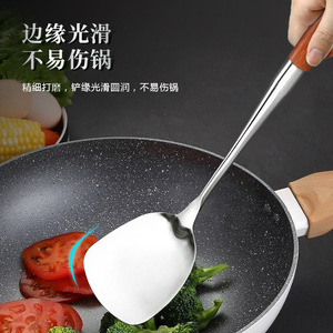 Stainless Steel Cooking Spatula And Spoon Rosewood Handle Heat Resistant Kitchen Utensil Set For Frying And Soup - Product Image 5