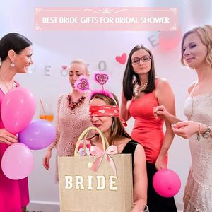 Wholesale Burlap Tote Bag <strong>Mini</strong> Jute Reusable Bag with Handles Small <strong>Blank</strong> <strong>Canvas</strong> Gift Waterproof for Wedding Beach DIY Party - Product Image 2