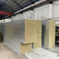 Panneau sandwich en laine de roche pour mur extérieur et toit, ignifuge, imperméable, insonorisant, isolant thermique, anticorrosion