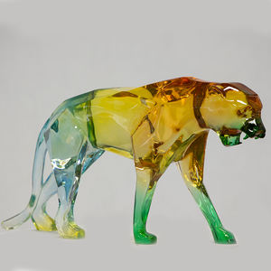 <span class=keywords><strong>รูป</strong></span>ปั้นเสือดาวเรซินใส<span class=keywords><strong>รูป</strong></span>สัตว์รูป<span class=keywords><strong>ทรง</strong></span><span class=keywords><strong>เรขาคณิต</strong></span>หลากสีของตกแต่งบ้านที่ทำด้วยมือเครื่องประดับทันสมัยหรูหรา - Product Image 1