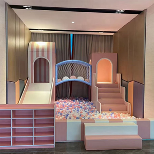 Çocuklar için kapalı oyun alanı ekipmanları çocuk bebek uçak slayt ahşap yumuşak oyun alanı parkı küçük Set ticari oyun alanı - Product Image 3