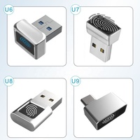 OEM Mini Wins Hello Fingerprint Reader Password-Free Login Biometric Fingerprint Dongle USB Adapter for Desktop Laptop