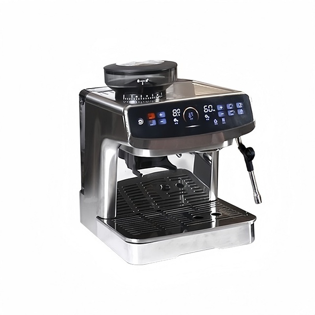 All-in-One Coffee Maker with Built-in Grinder, Milk Frother & Hot Water Dispenser