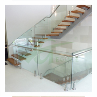 Accessoires de rampe d'escalier intérieure en acier inoxydable pour hôtel moderne, couleur personnalisée, clôture de balcon extérieur, poteau en verre satiné