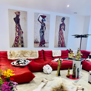 3 piezas de arte en lienzo de mujeres africanas, niñas africanas con trajes nacionales, <span class=keywords><strong>lienzos</strong></span> de arte de pared africanos, accesorios de pared <span class=keywords><strong>para</strong></span> regalo, etc. - Product Image 3