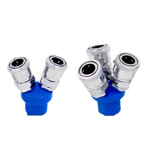 Acoplamiento Rápido Tipo C Apocalypse SMV, Conector en T de Tres Vías para Compresor de Aire, Piezas Neumáticas de Aleación de Aluminio y Cobre - Product Image 1