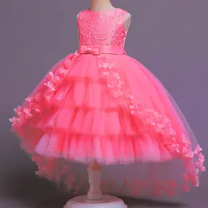 broad girl lace trailing tutu princess dress girl 7 color party cake dress