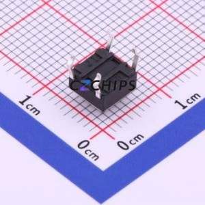 TS-1095-A3B2-D1 Tactile Switch Through hole-4P,6x6mm Switch Single Pole Single Throw Round Button 1.8N Through Hole - Product Image 2