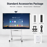 Tableaux interactifs intelligents pour salles de classe JH-98 98 pouces avec écran tactile multipoint USB pour l'éducation intelligente et les conférences