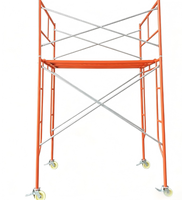 Andamio de torre móvil plegable industrial galvanizado con marco en H, pasador de bloqueo y tabla resistente a la corrosión para altavoces