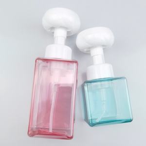 Bouteille carrée moussante rose, bleue, verte, blanche de 5oz, 6oz, 8oz, de qualité supérieure, en forme de fleur, avec pompe à mousse – Meilleures ventes - Product Image 2