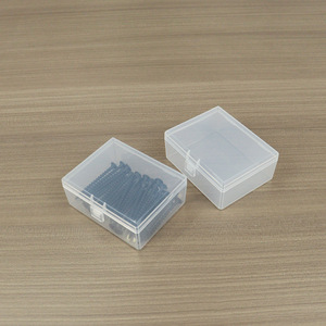Transparent Plastic Storage Box Rectangle 8.5x6.7x3.6cm Covered For Jewelry Fishing Gear Parts - Product Image 2