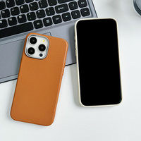 Étui de téléphone en cuir PU couleur unie pour iPhone 17 Pro Max, style simple, coque de protection pour iPhone 16, 15, 14